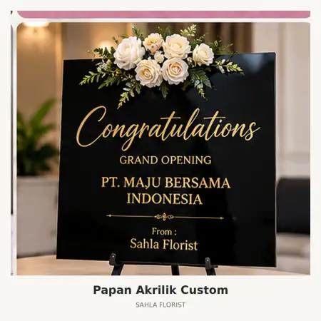 Papan Bunga Akrilik Serpong